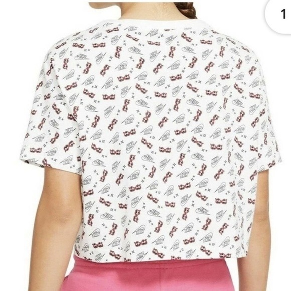 Nike Cropped Stunner Logo and Sunglasses Cotton Tee Size Xl - Picture 10 of 10